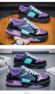 Cas | Trendy heren sneakers in diverse patronen in de kleur Geel voor heren in stijl ideaal voor de winter