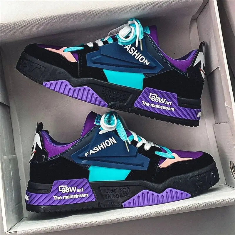 Cas | Trendy heren sneakers in diverse patronen in de kleur Geel voor heren in stijl ideaal voor de winter