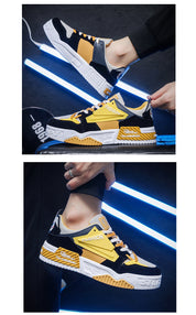 Cas | Trendy heren sneakers in diverse patronen in de kleur Geel voor heren in stijl ideaal voor de winter