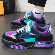Cas | Trendy heren sneakers in diverse patronen in de kleur Violet voor heren in stijl ideaal voor de winter