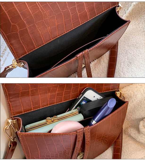 Chelsey Crossbody Tas | Een stoere tas met krokodillenprint in de kleur Zwart voor dames in stijl geschikt voor alle seizoenen.