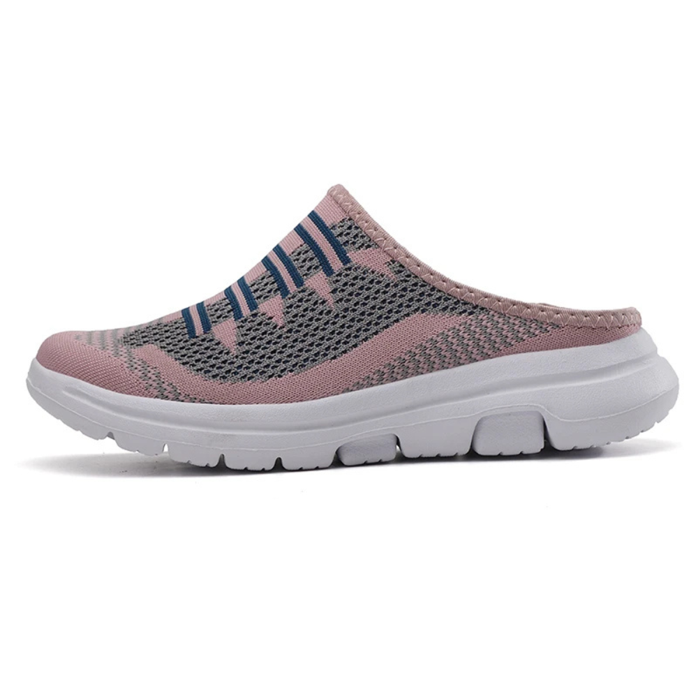 Comfortabele mesh instap schoenen in de kleur Zwart/Wit voor dames in Beach stijl geschikt voor alle seizoenen.