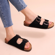 Comfortabele sandalen met kurkvoetbed in de kleur 35 voor dames in stijl ideaal voor de zomer.