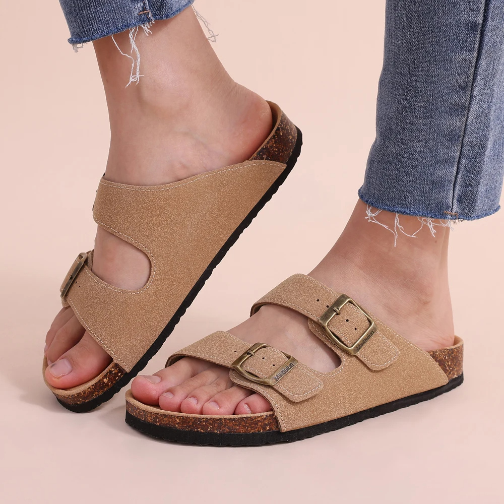 Comfortabele sandalen met kurkvoetbed in de kleur 35 voor dames in stijl ideaal voor de zomer.