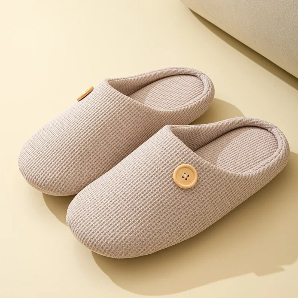 Comfortabele traagschuim slippers in de kleur Khaki voor dames in Beach stijl geschikt voor alle seizoenen.
