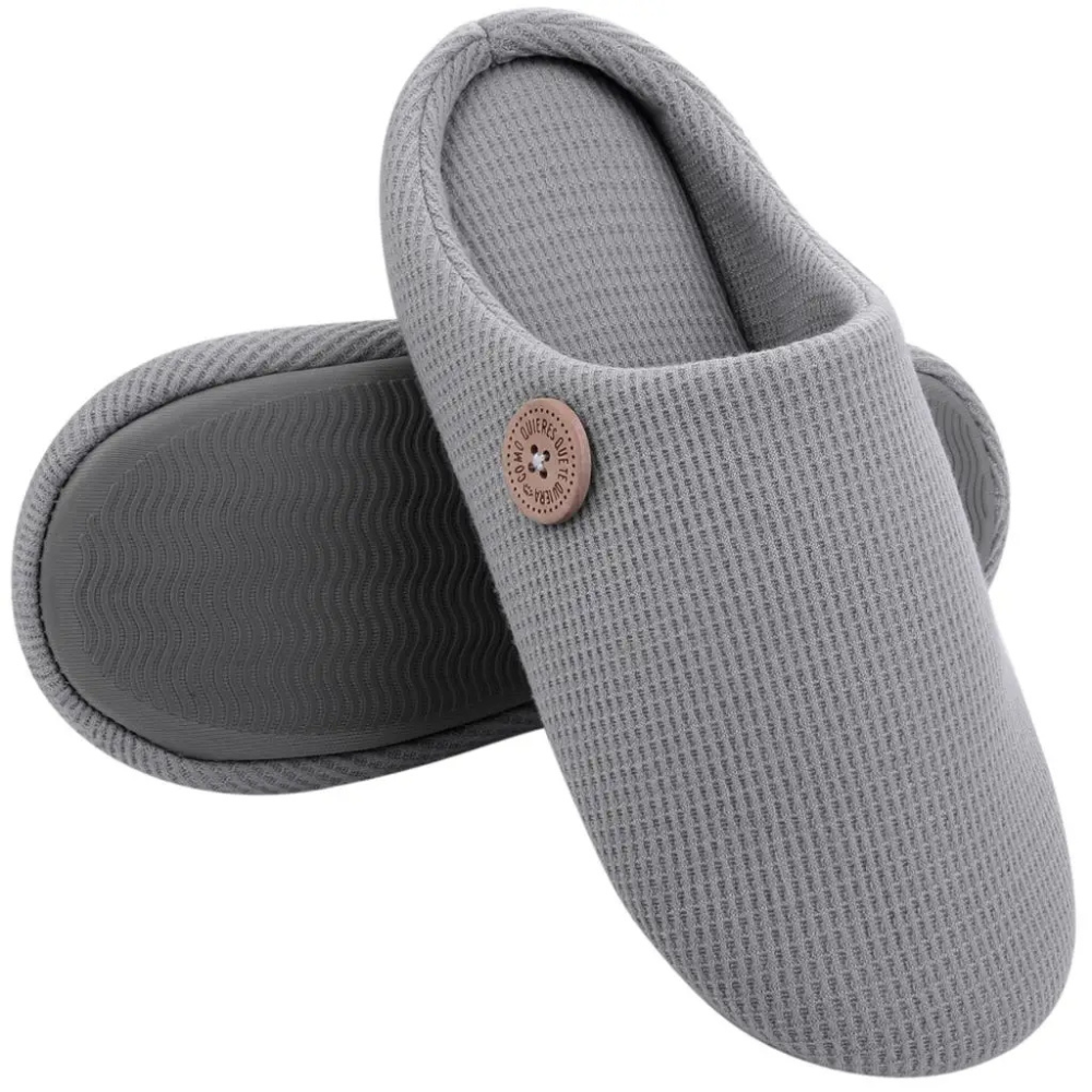 Comfortabele traagschuim slippers in de kleur Lichtgrijs voor dames in Beach stijl geschikt voor alle seizoenen.