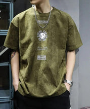 Daan | Printed Heren T-Shirt in de kleur Groen voor heren in stijl ideaal voor de zomer.