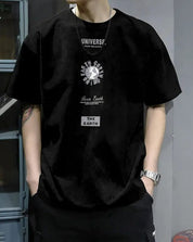 Daan | Printed Heren T-Shirt in de kleur Zwart voor heren in stijl ideaal voor de zomer.