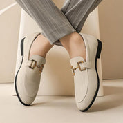 Daan | Suede loafers in de kleur Beige voor heren in Heritage stijl ideaal voor de lente.