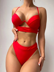 Danique | Stijlvolle & sexy bikini in de kleur Rood voor dames in Beach stijl ideaal voor de zomer.
