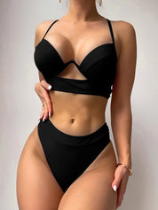 Danique | Stijlvolle & sexy bikini in de kleur Zwart voor dames in Beach stijl ideaal voor de zomer.