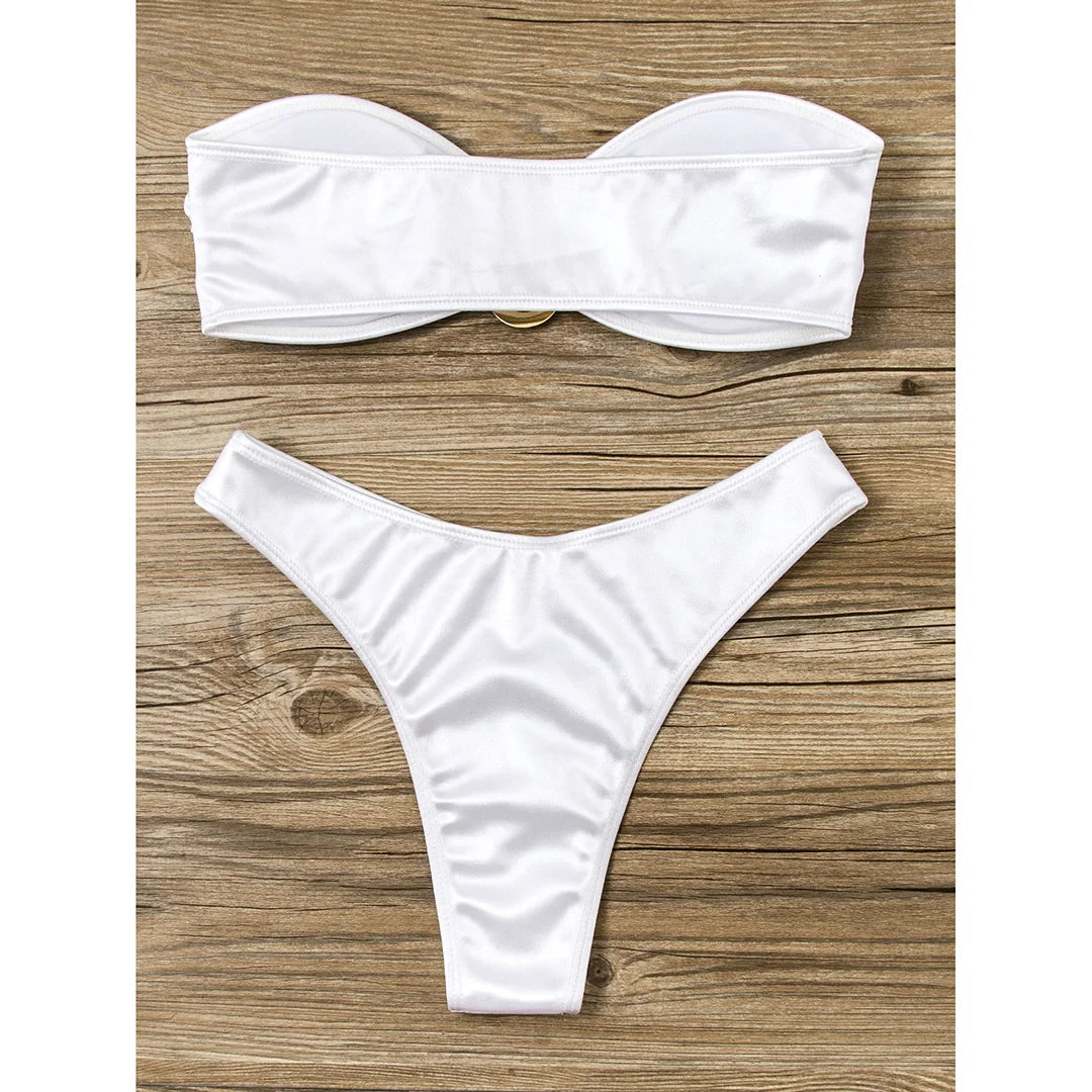 Dante | Sexy & trendy strapless bikini in de kleur Neon voor dames in Beach stijl ideaal voor de zomer.