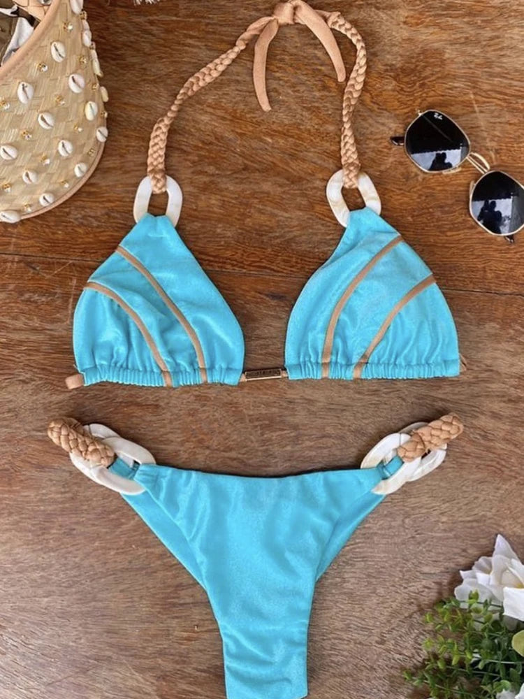 Dante | Stijlvolle & sexy bikini in de kleur Hemelsblauw voor dames in Beach stijl ideaal voor de zomer.