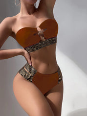 Dante | Strapless & sexy bikini in de kleur Bruin voor dames in Beach stijl ideaal voor de zomer.