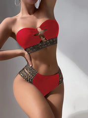 Dante | Strapless & sexy bikini in de kleur Rood voor dames in Beach stijl ideaal voor de zomer.