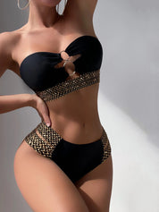Dante | Strapless & sexy bikini in de kleur Zwart voor dames in Beach stijl ideaal voor de zomer.