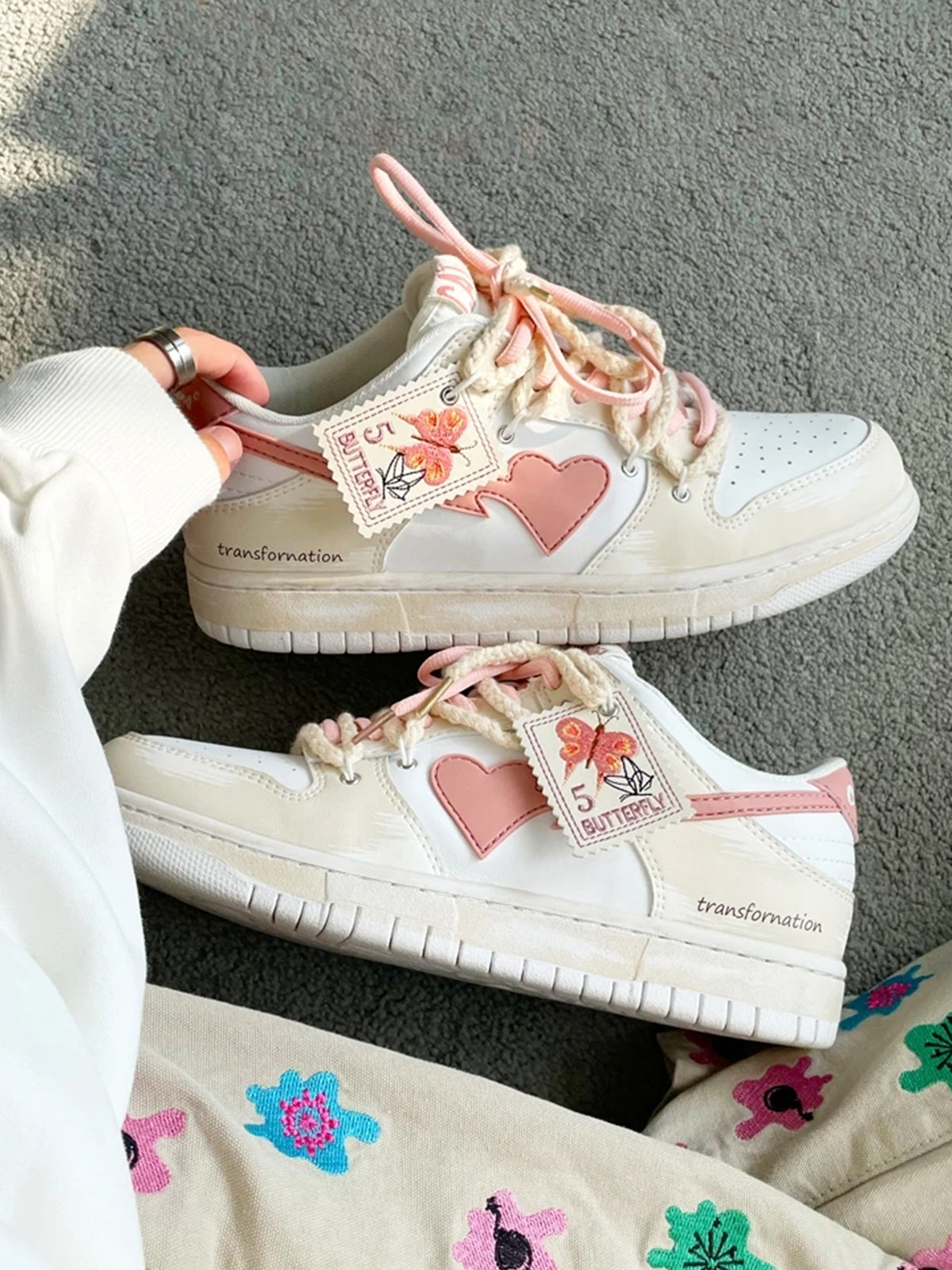 Darius | Skate schoenen in de kleur Crème voor heren in Streetwear stijl ideaal voor de winter