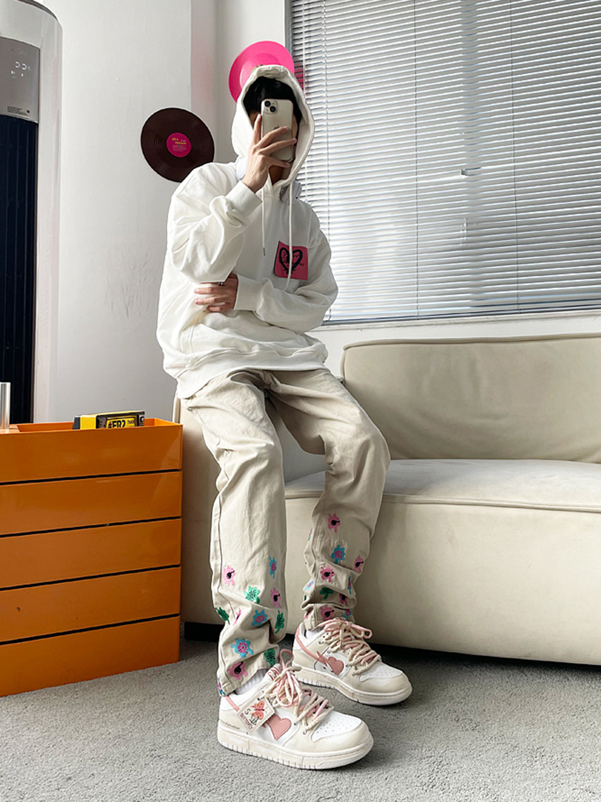 Darius | Skate schoenen in de kleur Crème voor heren in Streetwear stijl ideaal voor de winter