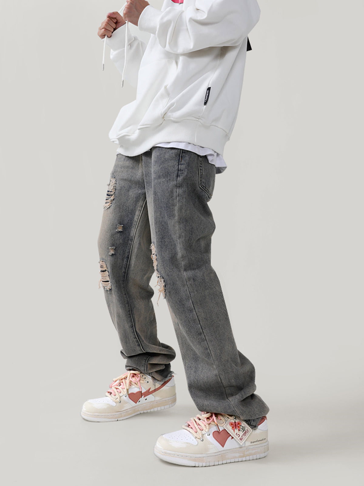 Darius | Skate schoenen in de kleur Crème voor heren in Streetwear stijl ideaal voor de winter