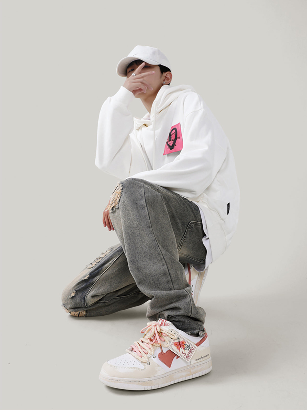 Darius | Skate schoenen in de kleur Crème voor heren in Streetwear stijl ideaal voor de winter