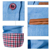 Denim Overhemd in de kleur Donkerblauw voor heren in stijl geschikt voor alle seizoenen.