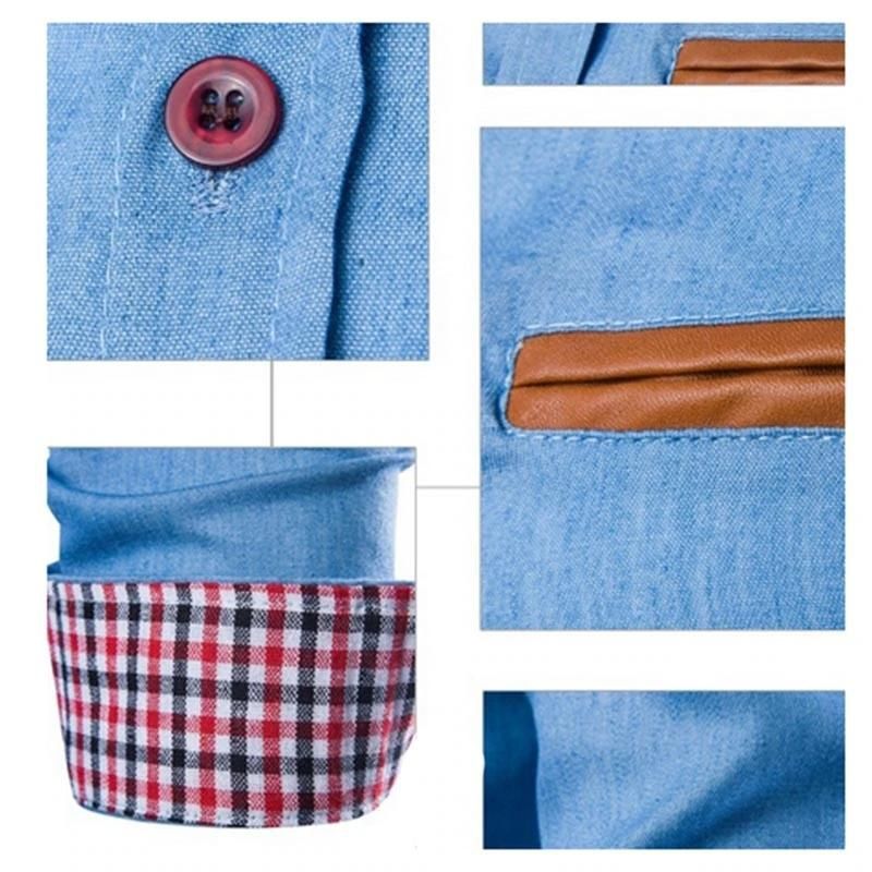 Denim Overhemd in de kleur Donkerblauw voor heren in stijl geschikt voor alle seizoenen.