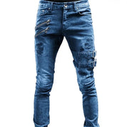 Derrick | Stijlvolle Denimbroek in de kleur Blauw voor heren in Heritage stijl geschikt voor alle seizoenen.