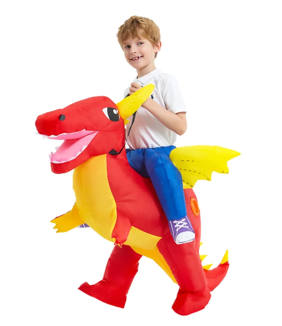 Dinosauriër Kostuum voor kinderen voor carnaval in de kleur Rode Dinosaur voor in stijl geschikt voor alle seizoenen.