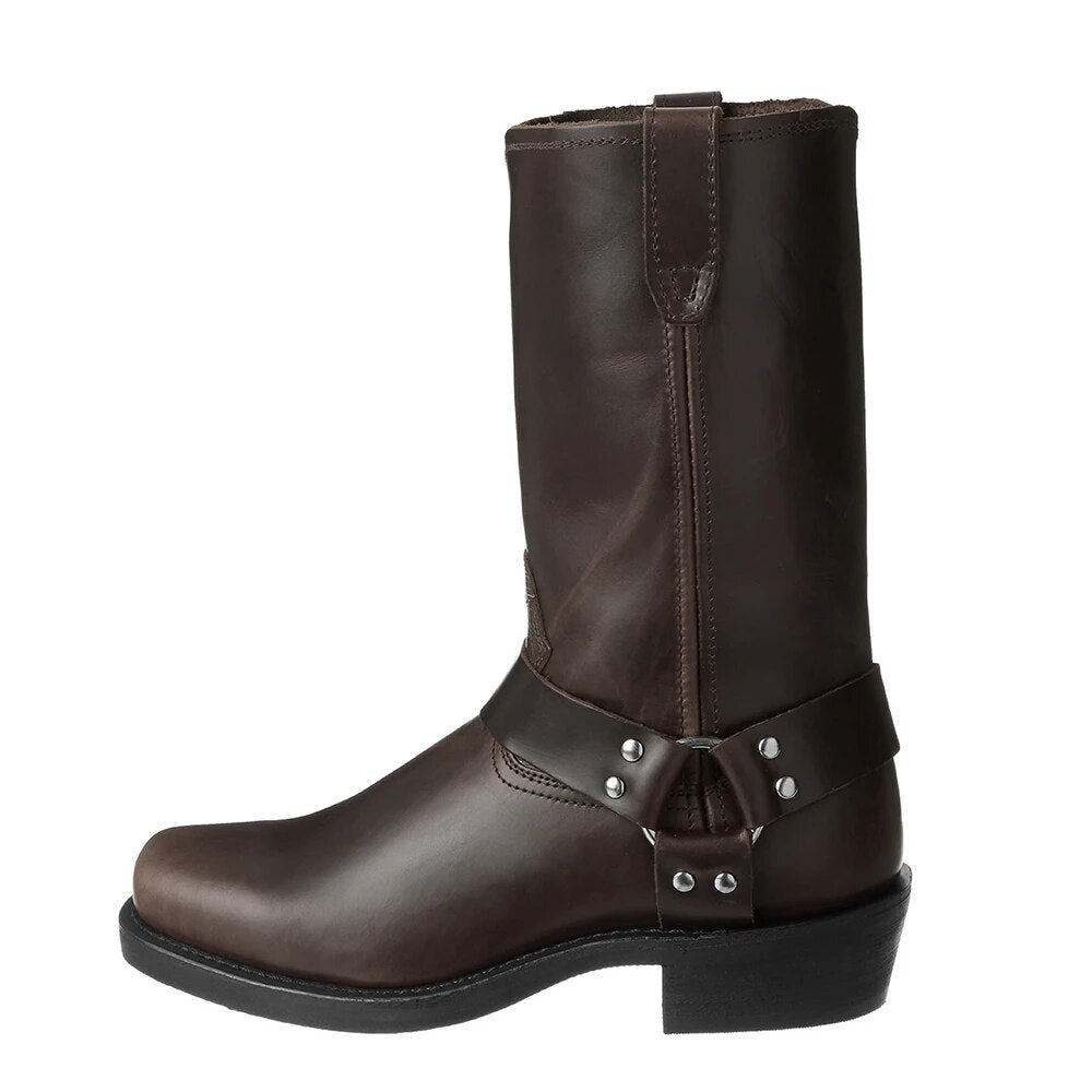 Dirk | Heren gesp riem cowboy laarzen in de kleur Donkerbruin voor heren in stijl ideaal voor de herfst.