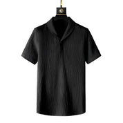 Django | Katoenen polo & pantalonsuit in de kleur Zwart voor heren in Formal stijl ideaal voor de zomer.