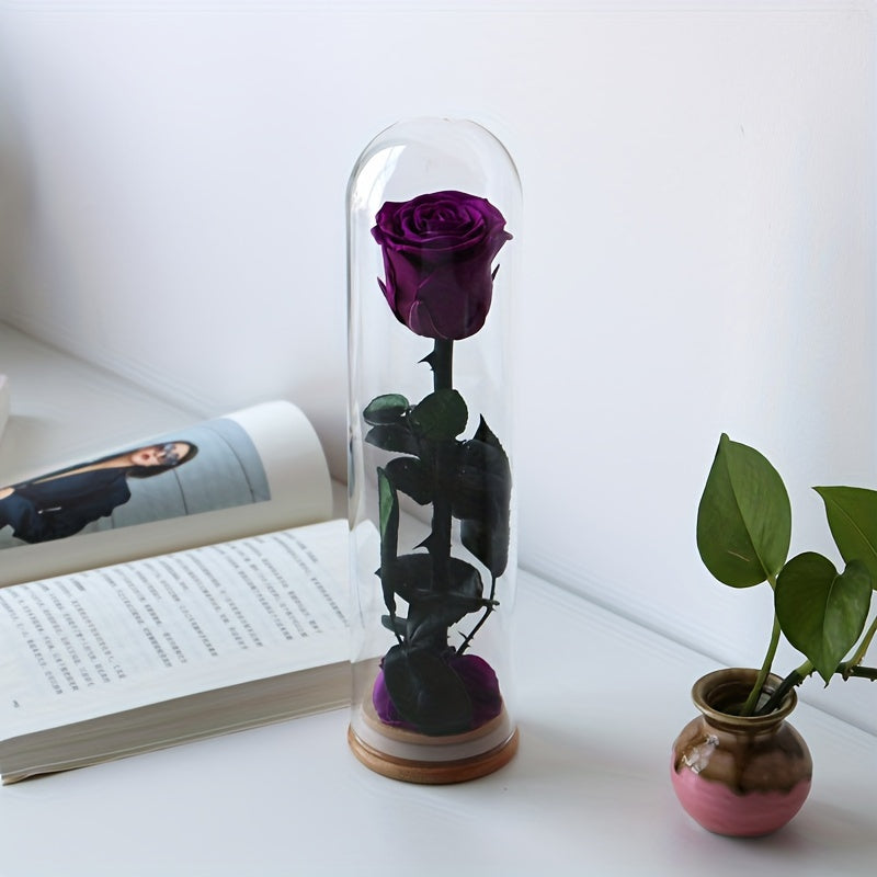 Elena - Eeuwige Rode Roos in Glazen Stolp
