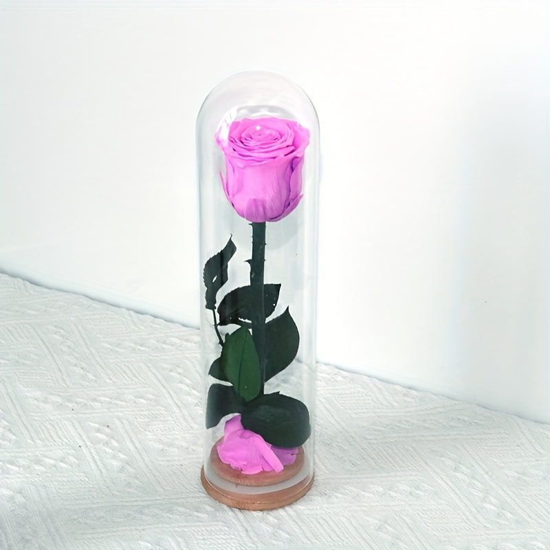 Elena - Eeuwige Rode Roos in Glazen Stolp