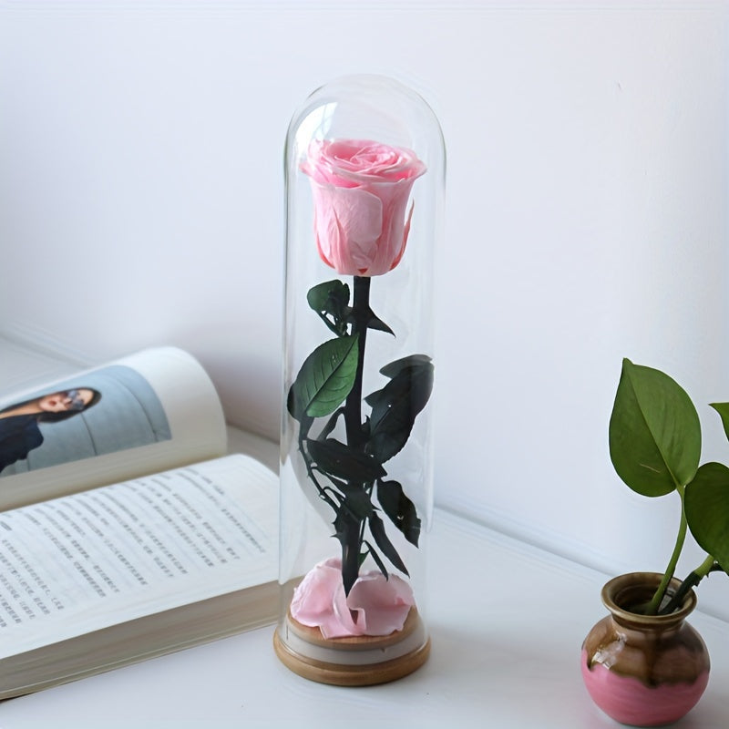 Elena - Eeuwige Rode Roos in Glazen Stolp