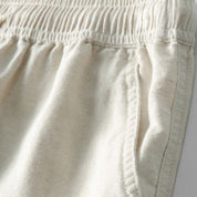 Elias | Gestreept katoenen overhemd & linnen broek met rechte pijpen in de kleur Marineblauw voor heren in Beach stijl ideaal voor de zomer.