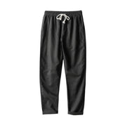 Elias | Gestreept katoenen overhemd & linnen broek met rechte pijpen in de kleur Marineblauw voor heren in Beach stijl ideaal voor de zomer.