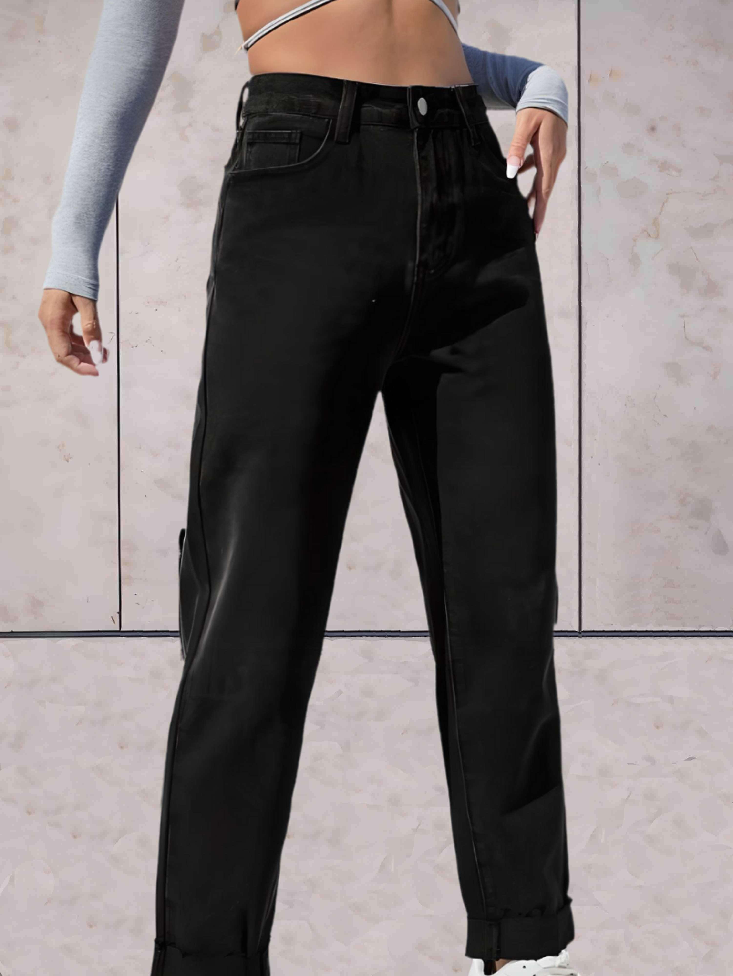 Eline | Stijlvolle hoge taille jeans in de kleur Donkerblauw voor dames in stijl ideaal voor de lente.