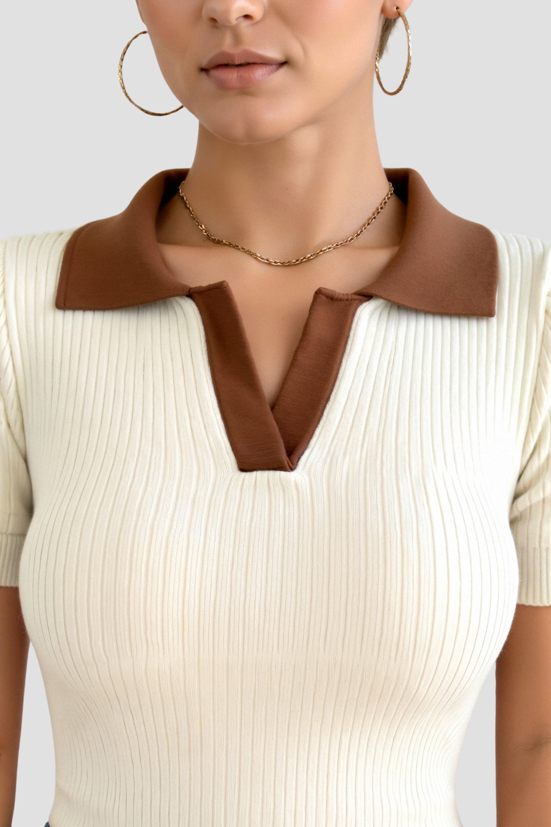 Elisabeth | Stijlvolle Katoenen Polo met Kleurblokken