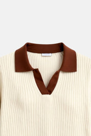 Elisabeth | Stijlvolle Katoenen Polo met Kleurblokken