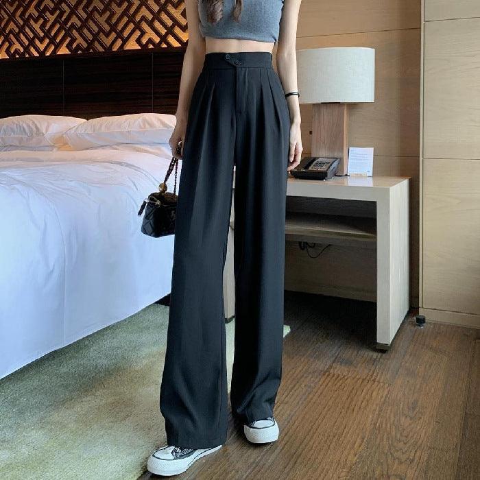 Elke | Brede stijlvolle pantalon in de kleur Wit voor dames in Formal stijl ideaal voor de lente.