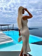 Emeline | Prachtige Strandjurk in de kleur Beige voor dames in Beach stijl ideaal voor de zomer.