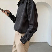 Emiel | Stijlvolle shirt in de kleur Zwart voor in stijl ideaal voor de herfst.