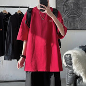 Emil | Zomerse casual T-shirt in de kleur Rood voor heren in stijl ideaal voor de lente.