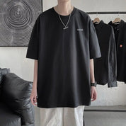 Emil | Zomerse casual T-shirt in de kleur Zwart voor heren in stijl ideaal voor de lente.