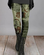Erna | Retro legging voor vrouwen in etnische stijl in de kleur Gemengde kleur voor dames in stijl ideaal voor de herfst.