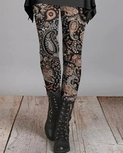 Erna | Retro legging voor vrouwen in etnische stijl in de kleur Gemengde kleur 1 voor dames in stijl ideaal voor de herfst.