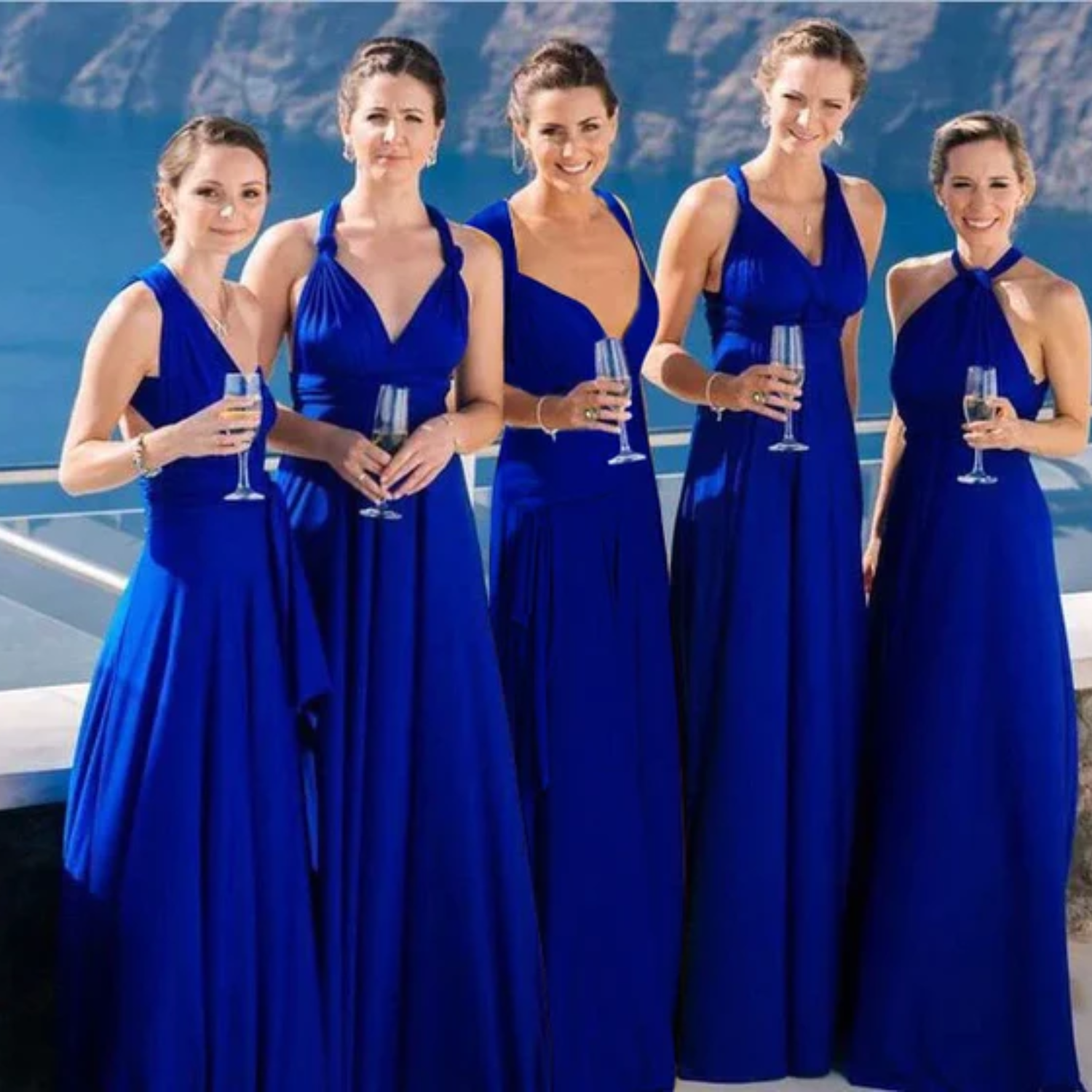 Esmee | Lange zomerjurk voor dames in de kleur Blauw voor dames in stijl ideaal voor de zomer.