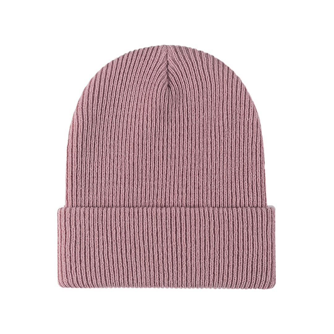 Evelien | Veelzijdige & warme gebreide beanie in de kleur Roze voor dames in Lounge stijl ideaal voor de winter