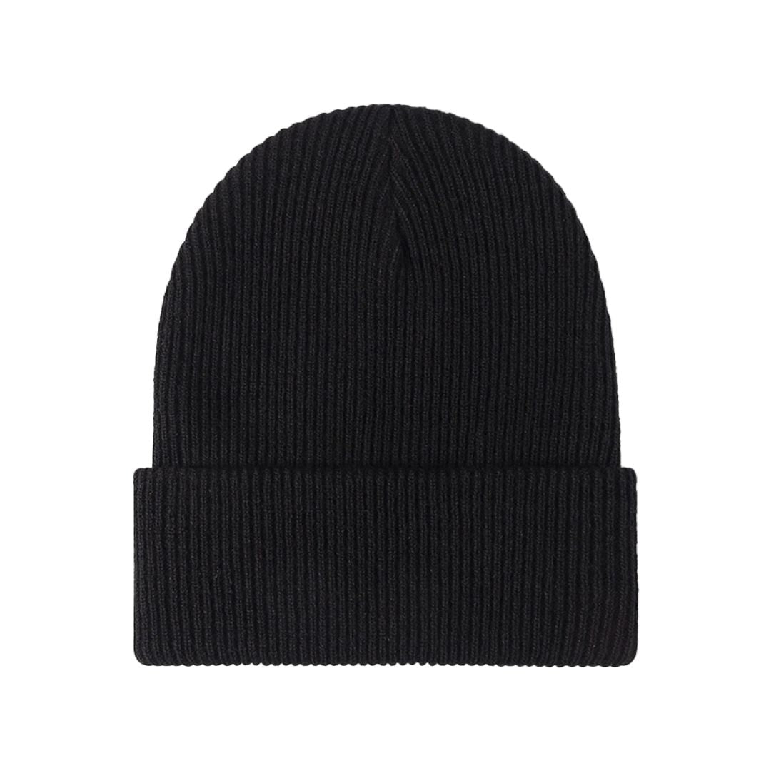 Evelien | Veelzijdige & warme gebreide beanie in de kleur Zwart voor dames in Lounge stijl ideaal voor de winter