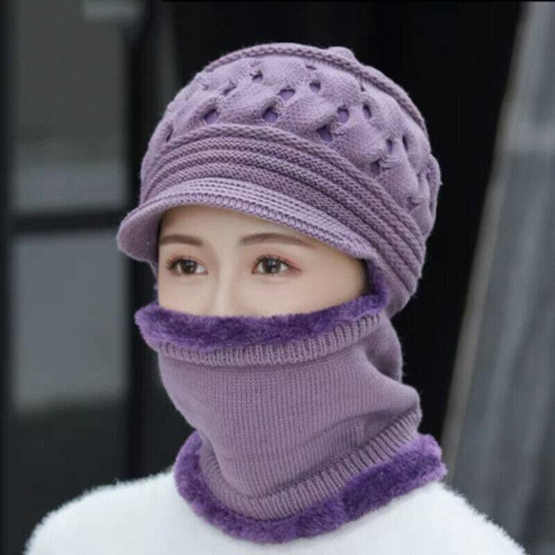 Evelien | Warm & stijlvol winterset in de kleur Paars voor dames in Lounge stijl ideaal voor de winter