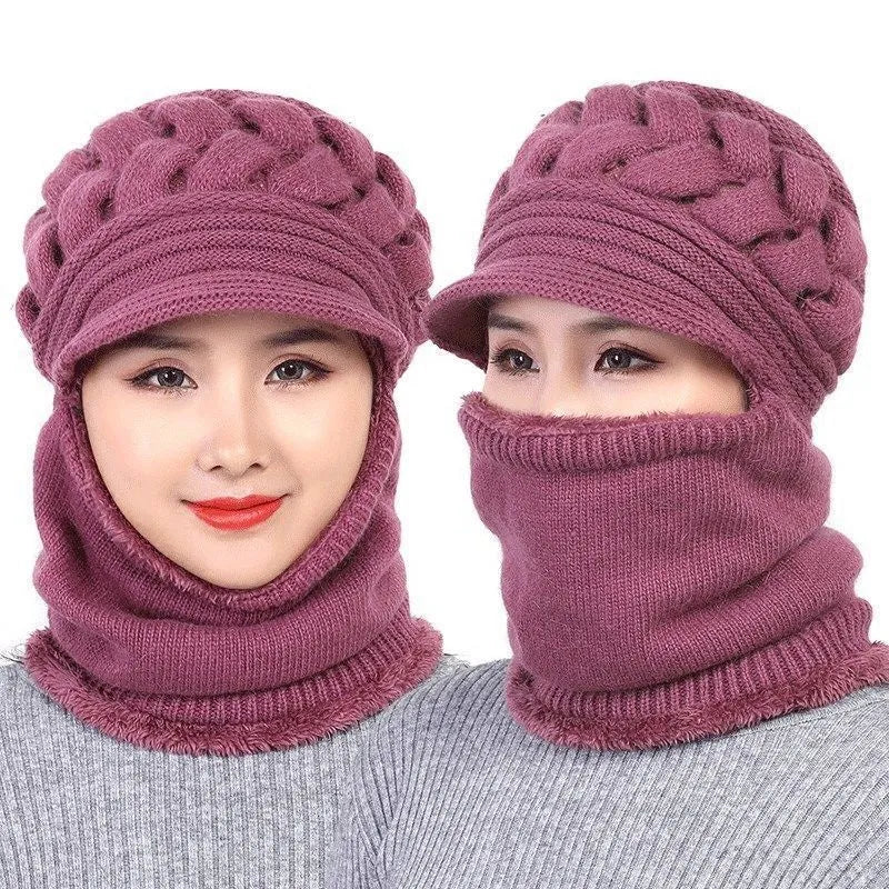 Evelien | Warm & stijlvol winterset in de kleur Roze voor dames in Lounge stijl ideaal voor de winter